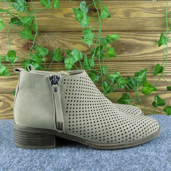 Time and Tru Women Ankle Boots Boots Brown Synthetic Zip Size 8 Medium - Picture 4 of 9